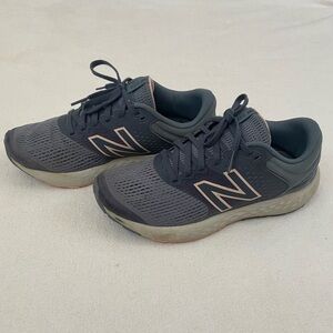 New Balance Charcoal and Blush Sneakers